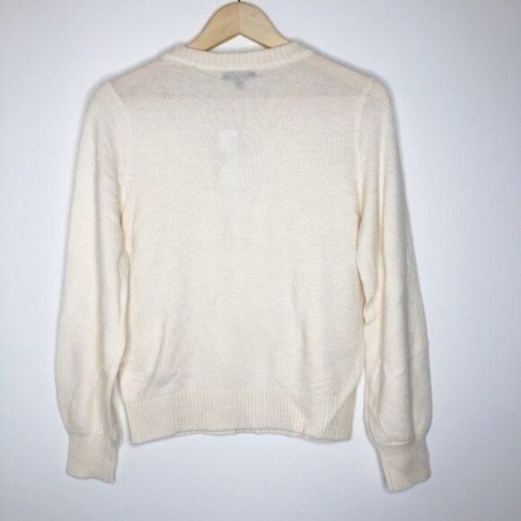 J. CREW Crewneck Sweater with Jeweled Buttons - Picture 7 of 9